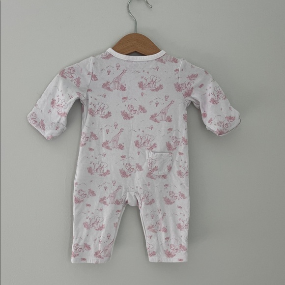 Janie and Jack White Infant Bodysuit with Pink Animal Pattern Snap Closure 0-3M - Picture 7 of 16